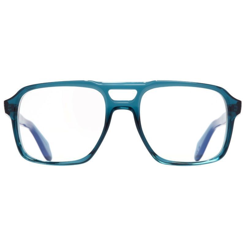 CUTLER AND GROSS 1394-09-55MM TRIBECATEAL.ACETATEOPTICALGLASSES