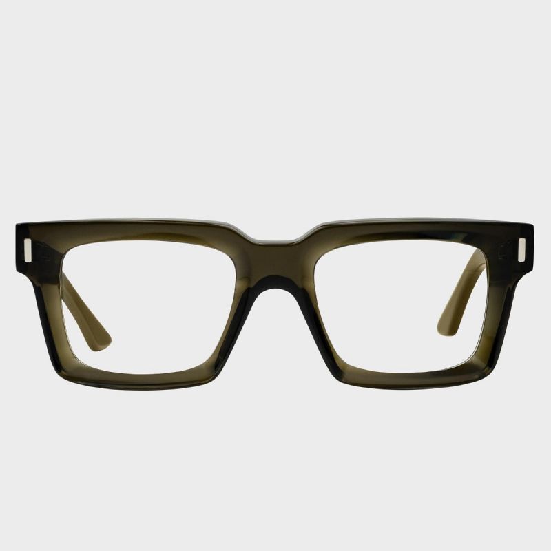 CUTLER AND GROSS 1386-05-52MM OLIVEGREEN.ACETATEOPTICALGLASSES